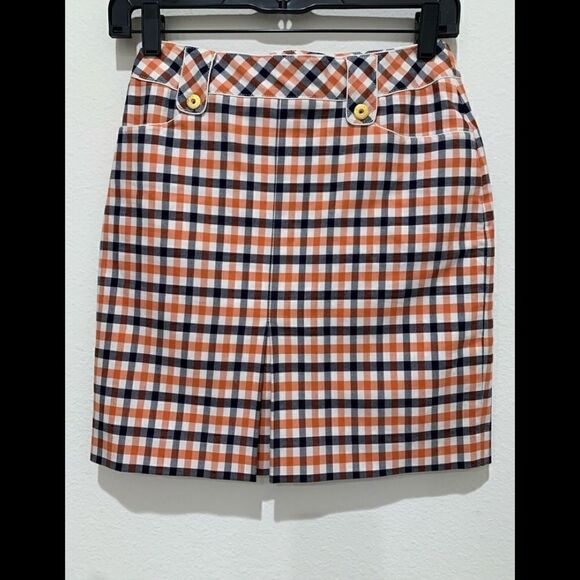 Jaket collection Checker Patterned/plaid Zipper Back Mini Skirt - Picture 1 of 3